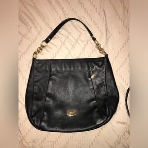 Michael Kors Black Pebbled Leather Hobo Bag